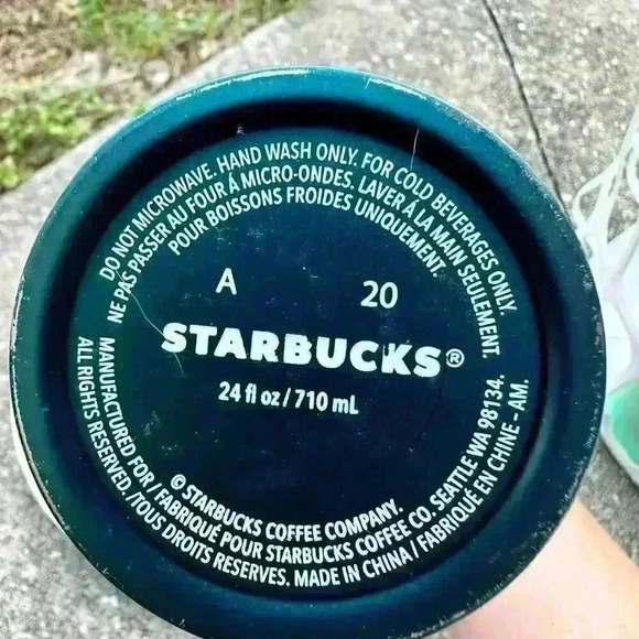 Starbucks HAWAII COLLECTION Palm Leaf Tropical Fruit Stainless 24oz Tumbler - Picture 2 of 5